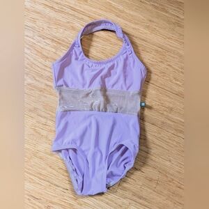 NWOT Luckyleo Lucky Leo Lavender Halter Leotard, Small